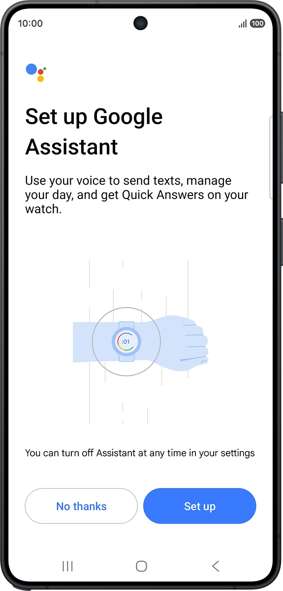On your phone: Press Set up. On your phone: Press Set up.