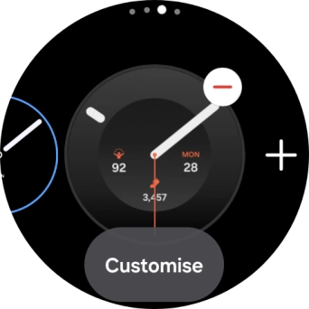 Press the required watch face. Press the required watch face.
