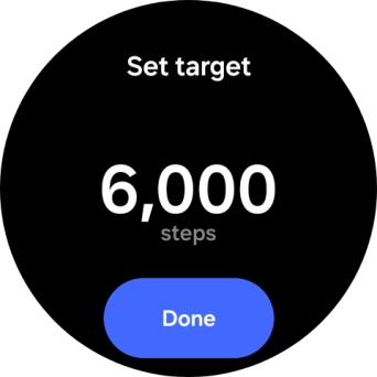 Slide your finger up or down on the screen to select the required goal. Slide your finger up or down on the screen to select the required goal.