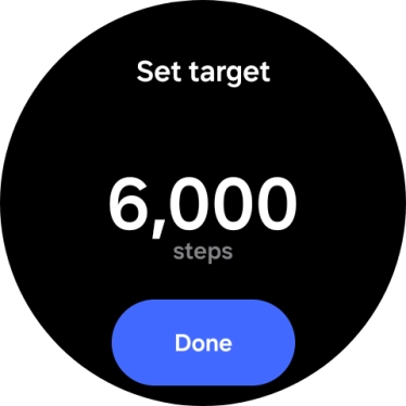 Slide your finger up or down on the screen to select the required goal. Slide your finger up or down on the screen to select the required goal.