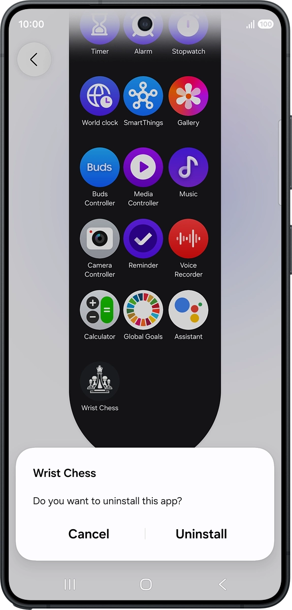 On your phone: Press Uninstall.