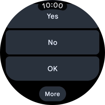Press the required reply.