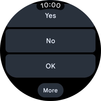 Press the required reply. Press the required reply.
