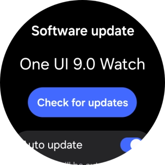 Press Check for updates. If a new software version is available, it's displayed. Follow the instructions on the screen to update the smartwatch software.