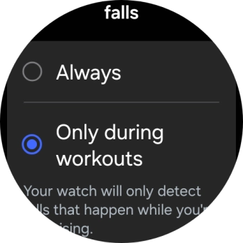 Press the required setting. Press the required setting.
