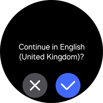 Press the confirm icon.