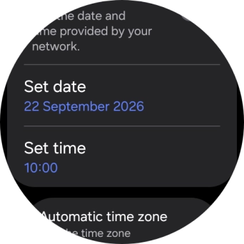 Press Set date. Press Set date.