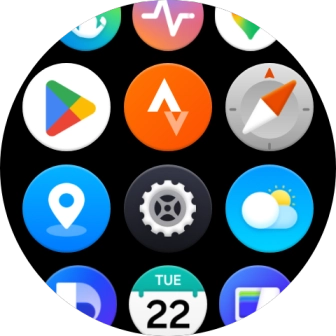 Press the settings icon. Press the settings icon.