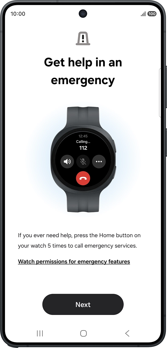 On your phone: Press Next. On your phone: Press Next.
