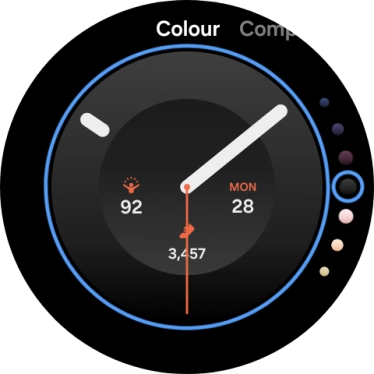 Slide your finger on the screen to change between the different designs. Slide your finger on the screen to change between the different designs.