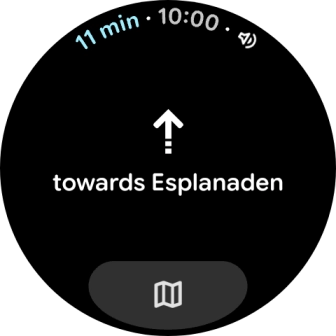 Follow the instructions on the screen to navigate to the selected destination.