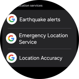 Press Emergency Location Service.