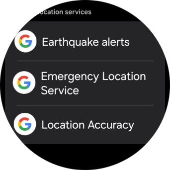 Press Emergency Location Service.