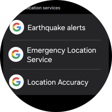 Press Emergency Location Service.