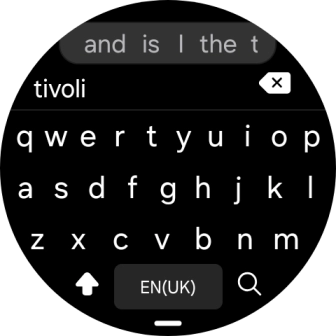 Key in the required destination and press the search icon.