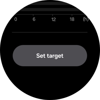 Press Set target. Press Set target.