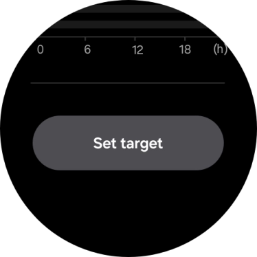 Press Set target. Press Set target.