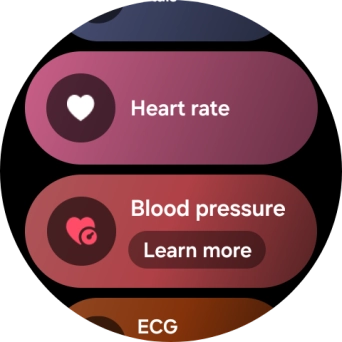 Press Heart rate. Press Heart rate.