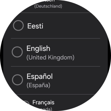 Press the required language. Press the required language.