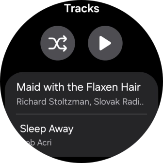 Press the required audio file. Press the required audio file.
