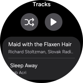 Press the required audio file. Press the required audio file.