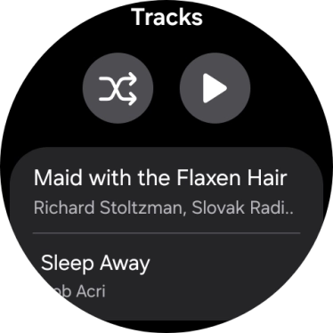 Press the required audio file. Press the required audio file.
