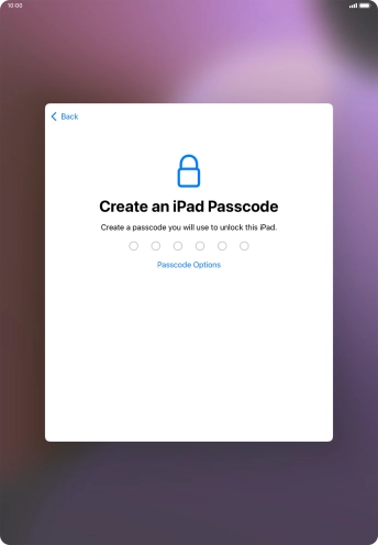 Press Passcode Options.