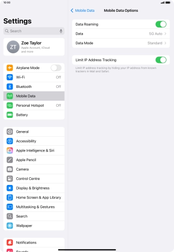 Press Data Mode.