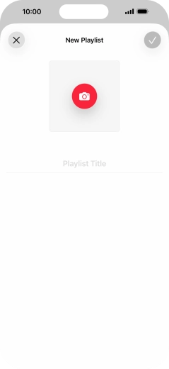Press the text input field and key in a name for the playlist.