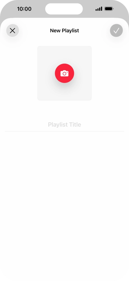 Press the text input field and key in a name for the playlist.