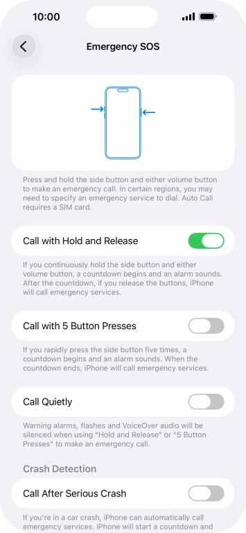 Press the indicator next to 