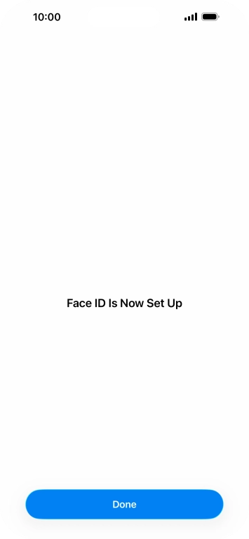 Press Done. If you haven't previously selected a phone lock code, key in a code of your own choice twice.
