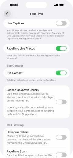 Press the indicator next to 