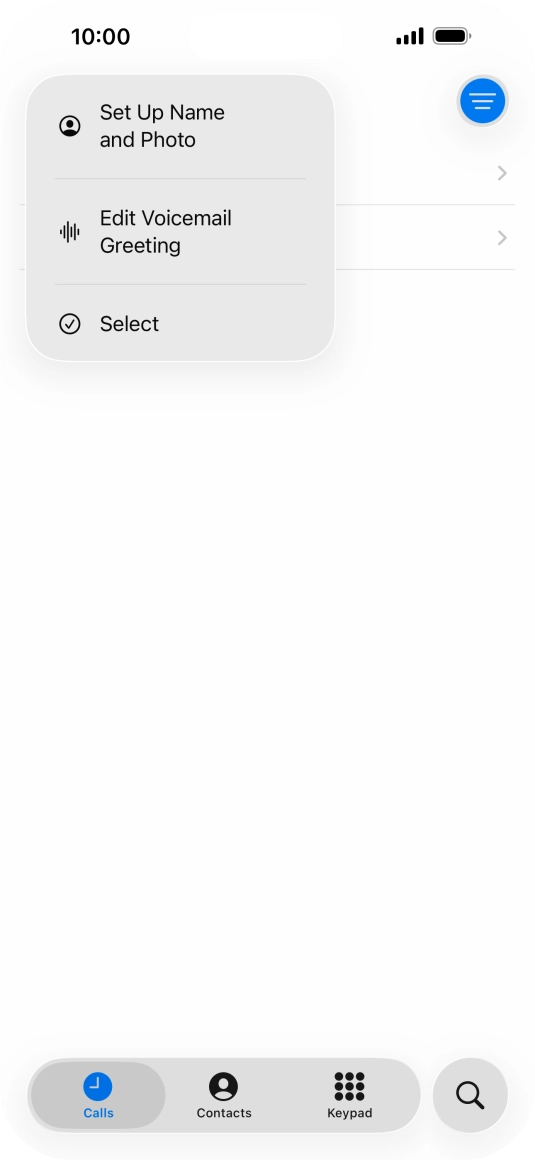 Press Edit Voicemail Greeting.