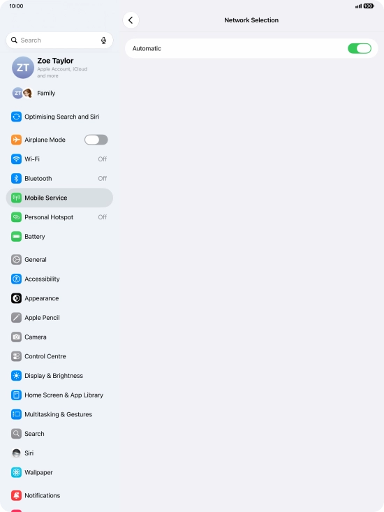 Press the indicator next to 