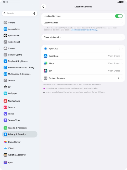 Press the required app. Press the required app.