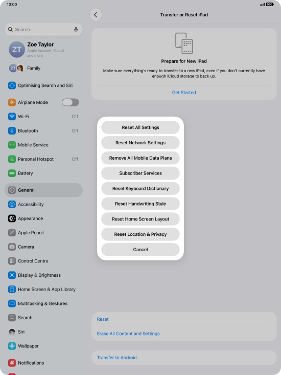 Press Reset Network Settings.