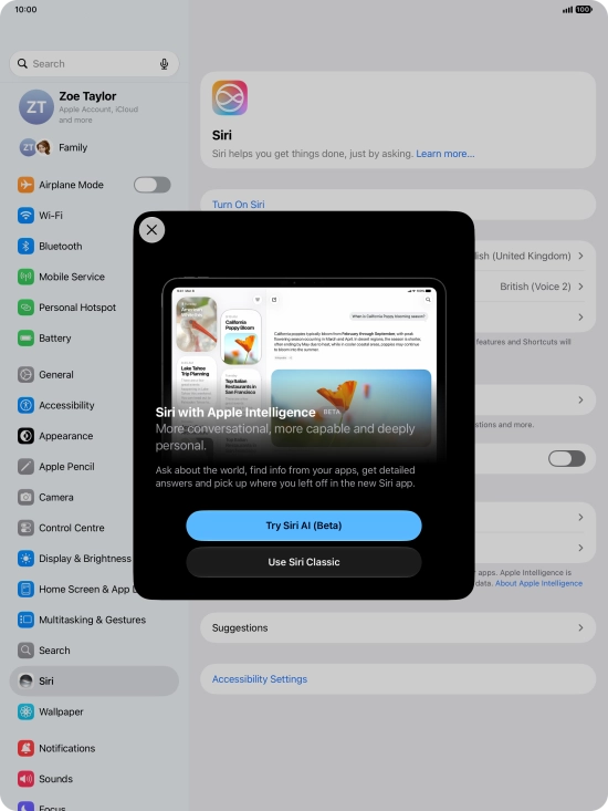 Press Try Siri AI and follow the instructions on the screen to turn on the function. Press Try Siri AI and follow the instructions on the screen to turn on the function.
