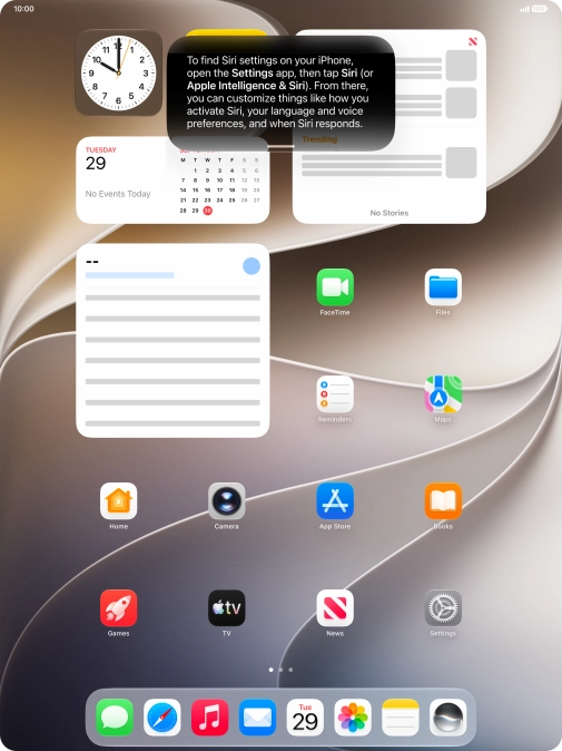 Ask questions about functions and settings on your tablet. Ask questions about functions and settings on your tablet.
