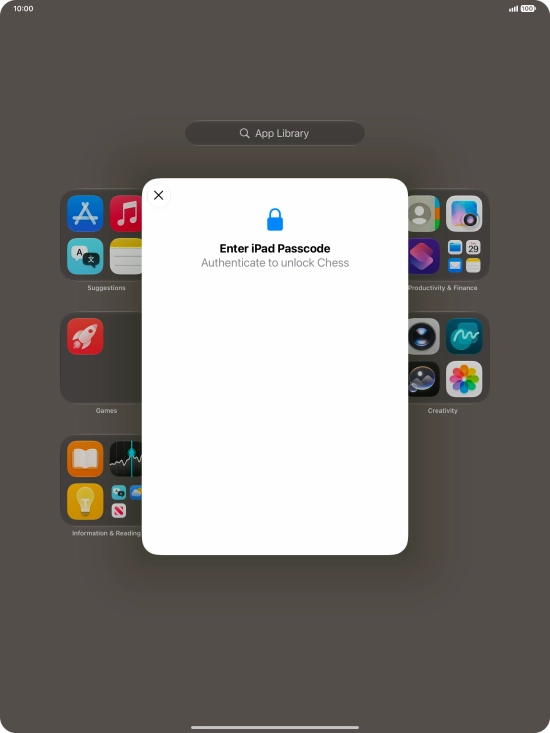 Use the lock code you created. The app is now no longer locked. Use the lock code you created. The app is now no longer locked.