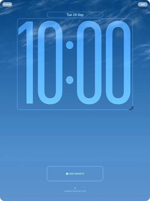 To customise the way the lock screen date is displayed, press the date widget and follow the instructions on the screen to find the required widget display mode. To customise the way the lock screen date is displayed, press the date widget and follow the instructions on the screen to find the required widget display mode.