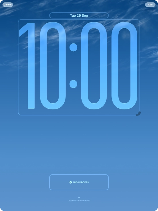 To customise the way the lock screen date is displayed, press the date widget and follow the instructions on the screen to find the required widget display mode. To customise the way the lock screen date is displayed, press the date widget and follow the instructions on the screen to find the required widget display mode.