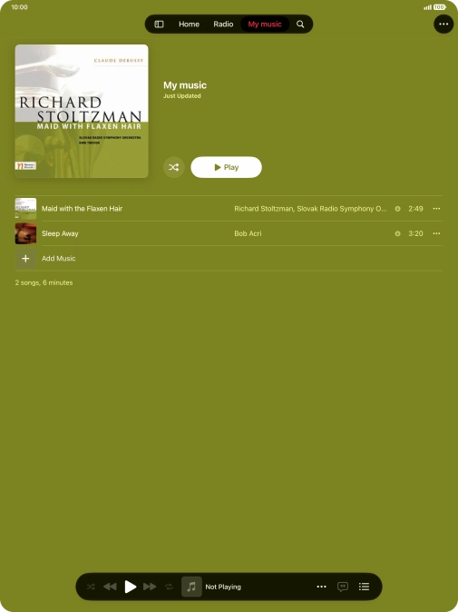 Go to the required category or playlist and press the required audio file. Go to the required category or playlist and press the required audio file.
