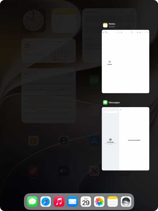 Slide upwards on the required application to end it. Slide upwards on the required application to end it.