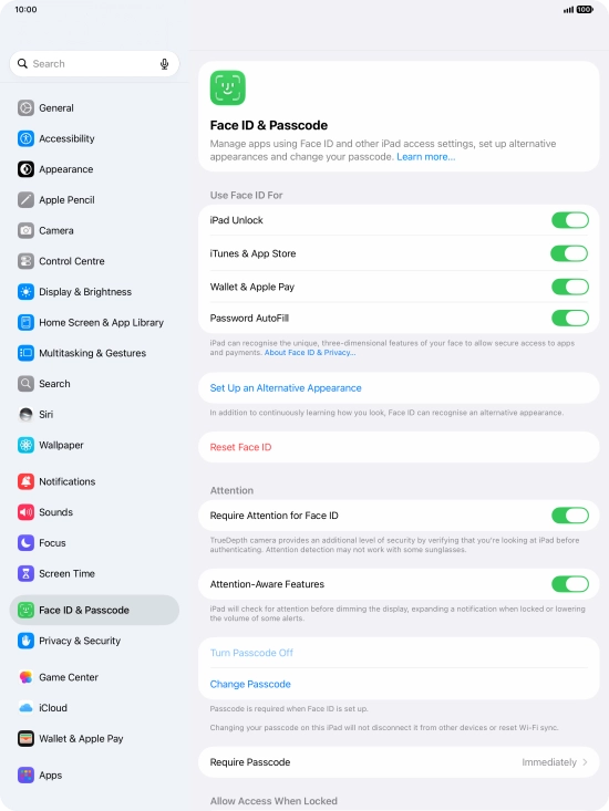 Press the indicators next to the required settings to turn them on or off. Press the indicators next to the required settings to turn them on or off.