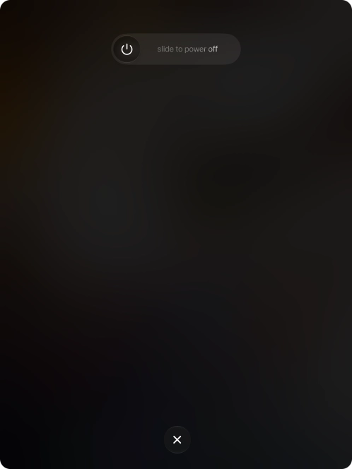 Press and drag the power off icon right.