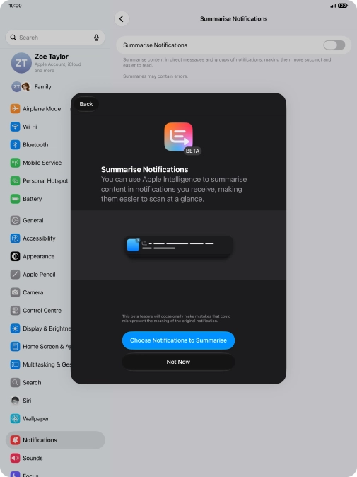 If you turn on the function, follow the instructions on the screen to select more settings. If you turn on the function, follow the instructions on the screen to select more settings.