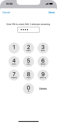 Key in your PIN and press Done. The default PIN is 1111.