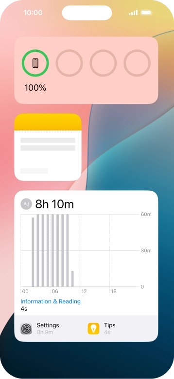 Press and hold the required Widget Stack.