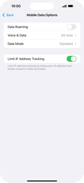 Press Data Mode.